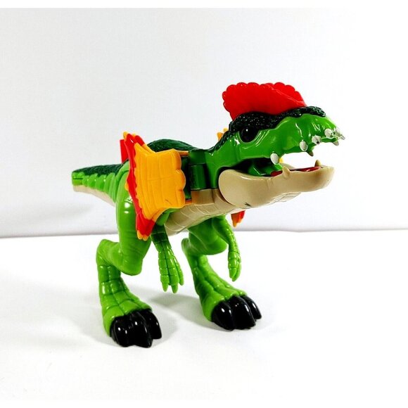 Imaginext Jurassic World Dilophosaurus Dinosaur 2018 Mattel Toy Figure Green - Picture 2 of 6